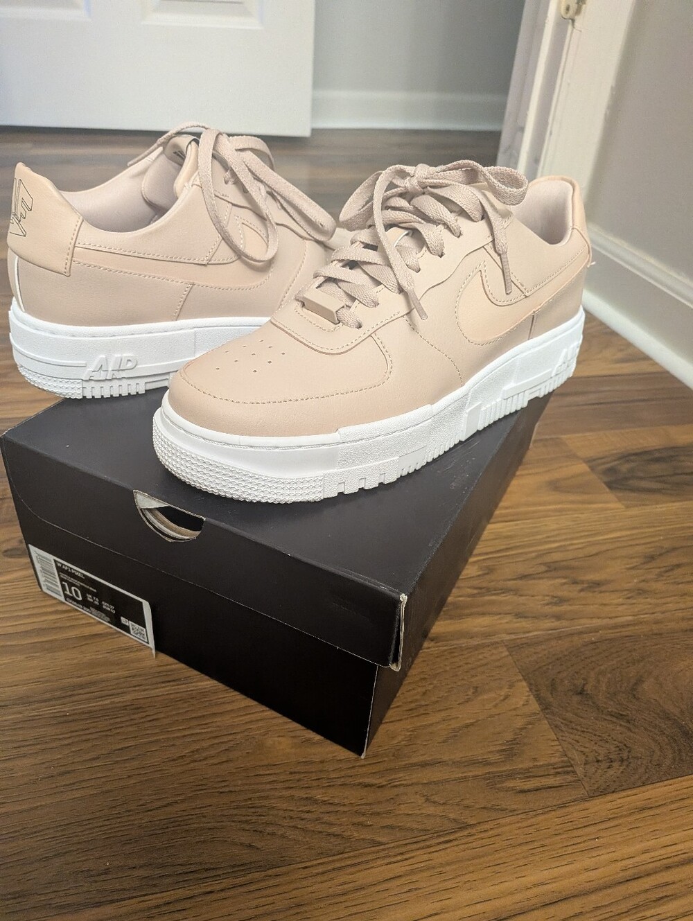 Nike Women’s Beige/Light Pink Low-Top Sneakers w/ White Sole